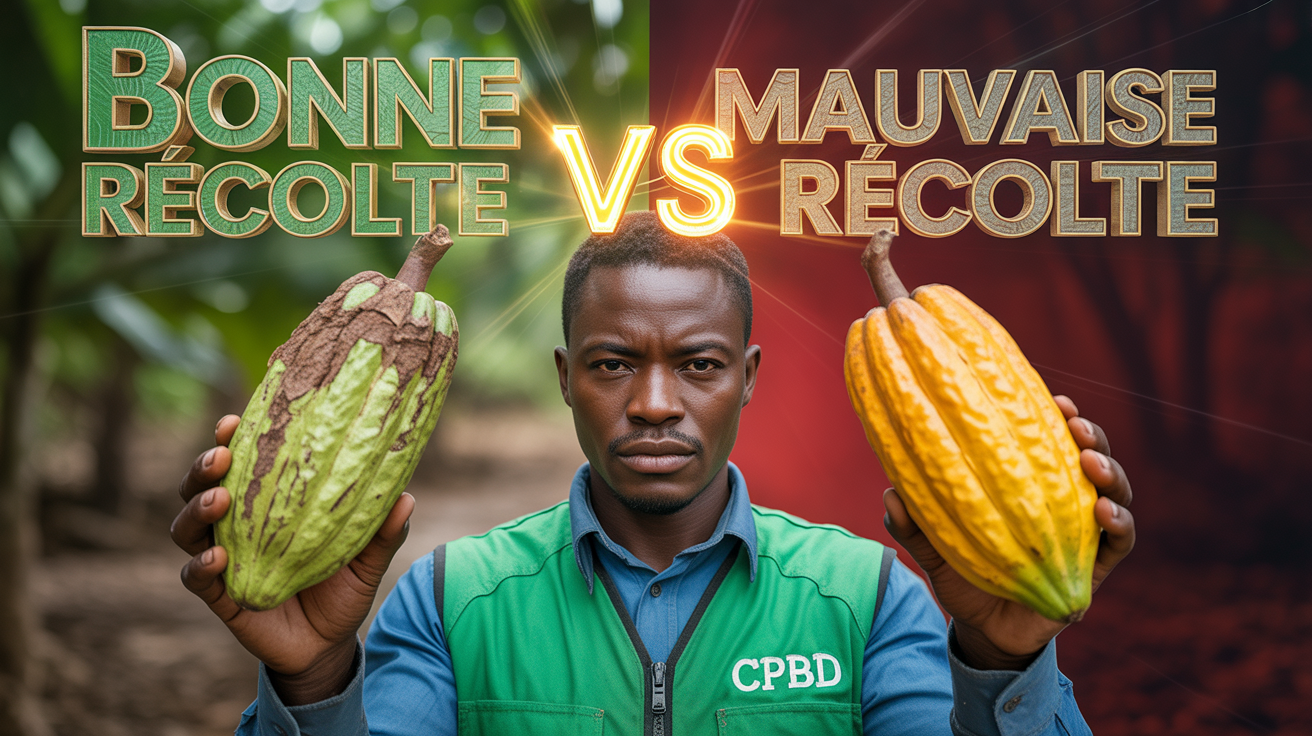 Bonne récolte vs mauvaise récolte du cacao bio 